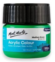 Mont Marte akrylová barva,100ml, zelená (Medium Green)