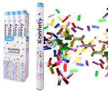 Vystřelovací konfety 60cm - barevné foliové