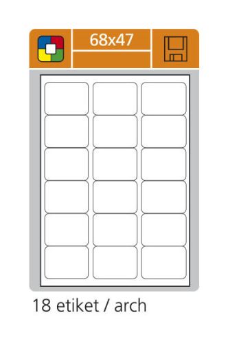 Samolepící etikety 68 x 47mm - 100 archů