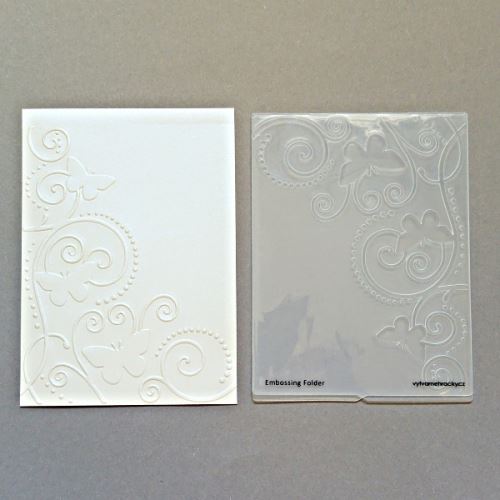 embosovací kapsa - motýl s ornamenty
