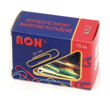 Dopisní spony barevné RON 452 - 75ks