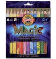 Magické pastelky 3408 silné trojboké  12+1