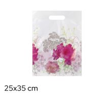 taška bílá 25x35cm průhmat ORCHIDEJE