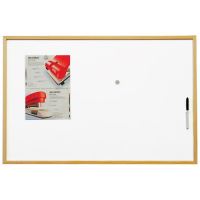 tabule magnetická 90x60 bílá v dřevěném rámu, Economic Board
