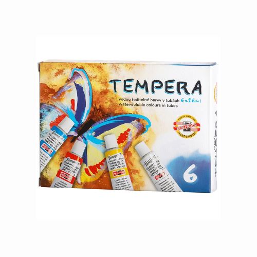 Temperové barvy 6 barev KOH-I-NOOR - 6x16 ml