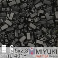 Korálky Miyuki Half Tila - matné černé 3g